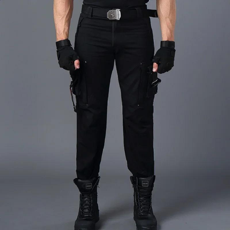 Cargo aprons cover male military wide tactical work multi pocket casual style straight cavalry 240821