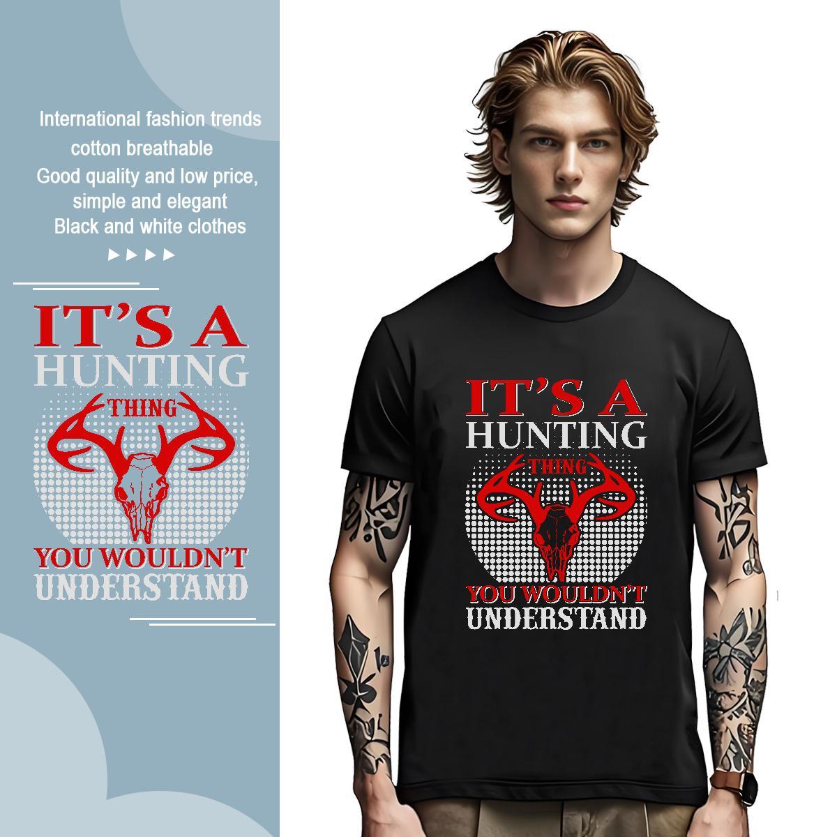 Unisex DEER T shirt High Street Hip Hop Mens Tshirts 100% Cotton 230g Fashion Design Breathable Short Sleeve Oversized Clothes