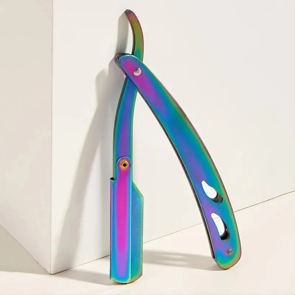 The ultimate hair shaver for salon quality results highquality professional straight edge steel folding 240801