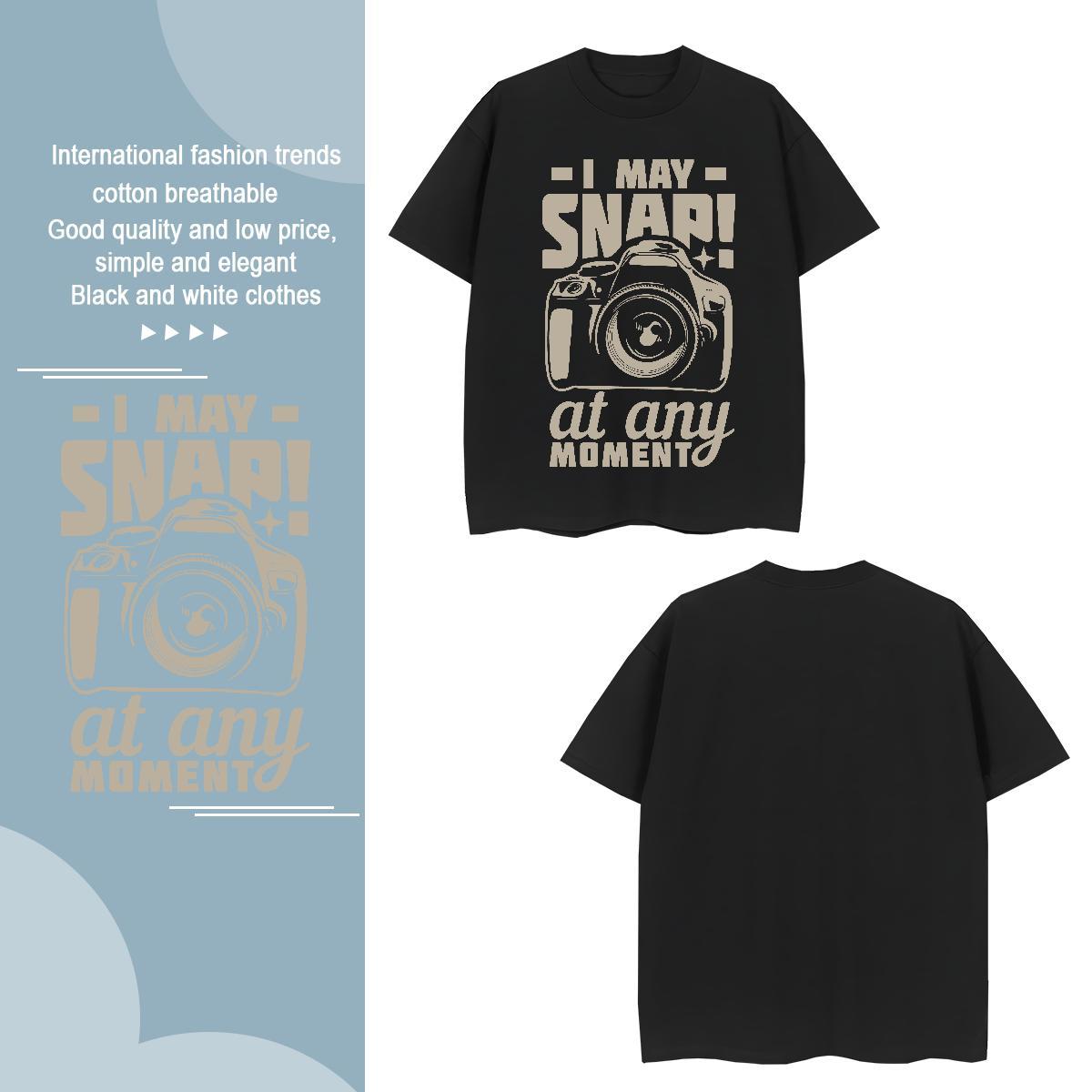 Comfortable camera Men T Shirts Outdoor Men Clothes T-Shirt 230g 100% Cotton Classic Casual Breathable Short Sleeve Oversized 4XL Tees Shirts
