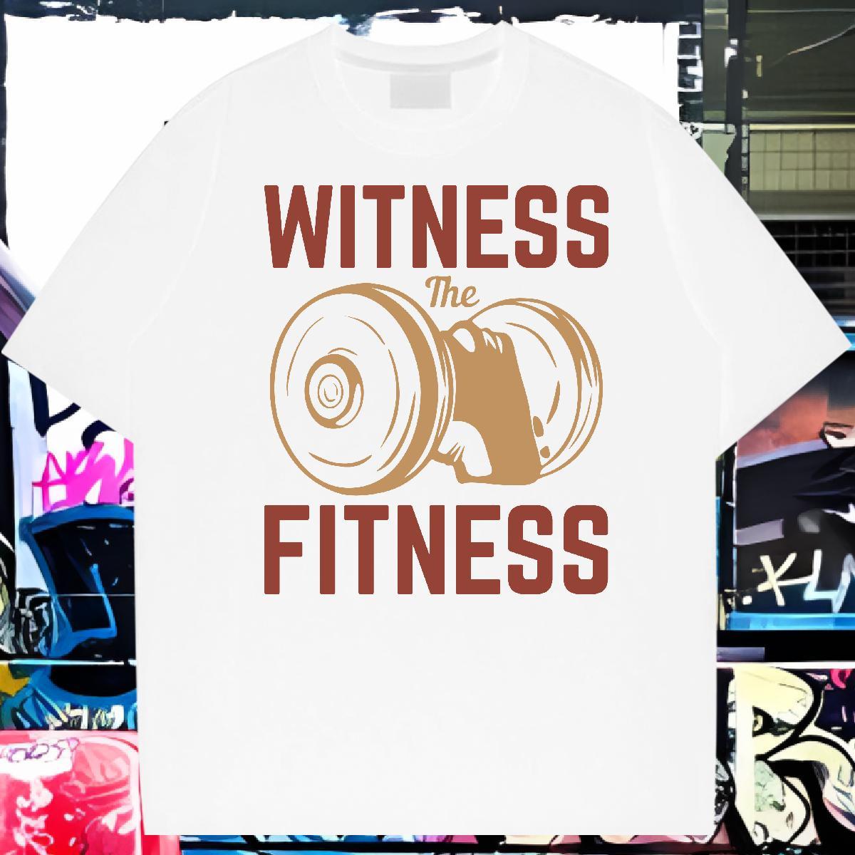 Wholesale Street Men Tees dumbbell Short Sleeve O-Neck 230g Cotton Mens T Shirts Loose Fit Oversized 4XL Clothes