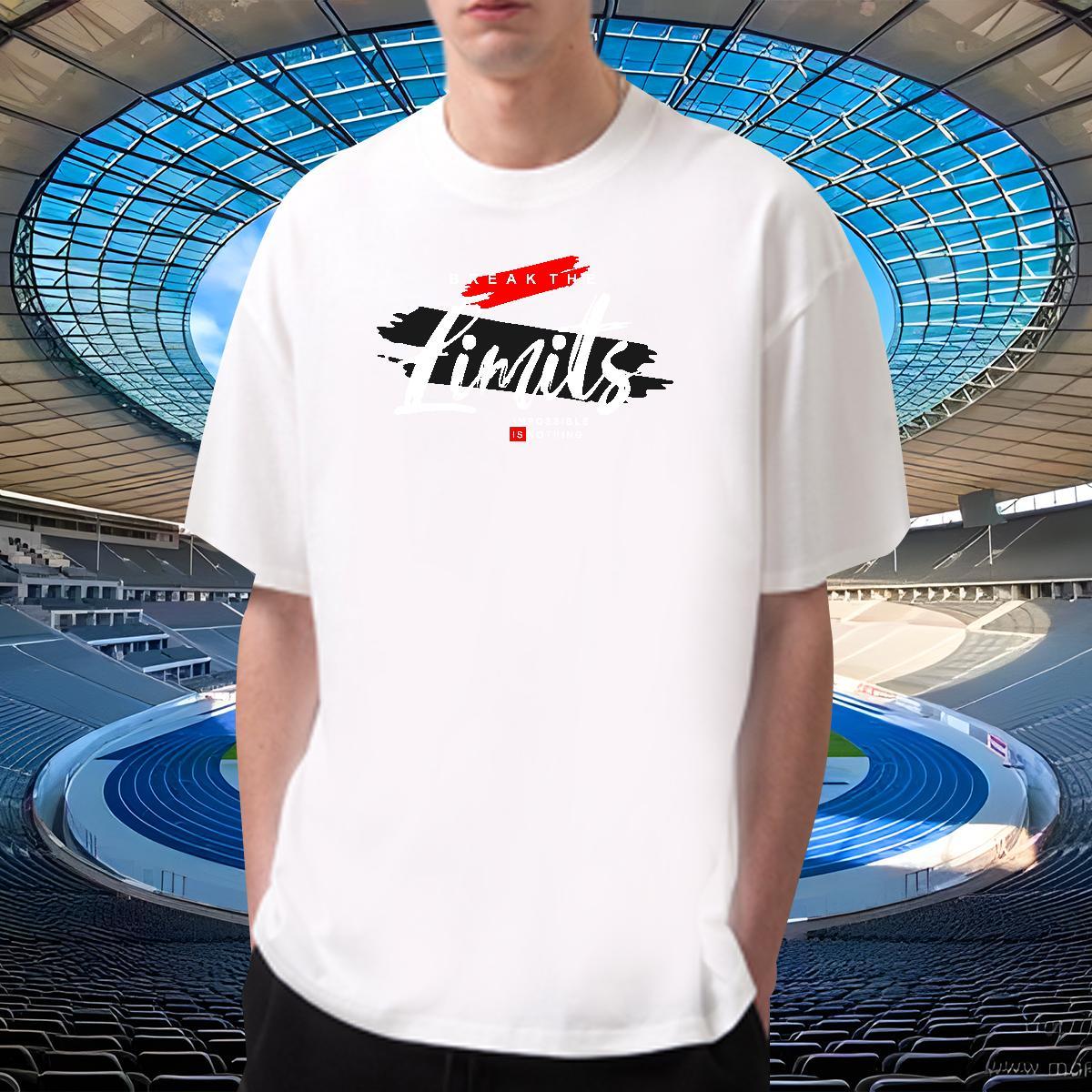 Cool Men Tops Tees Daily Wear 100% Cotton 230g Custom Printed Breathable Short Sleeve letter T shirt Fashion Designer Top Tees