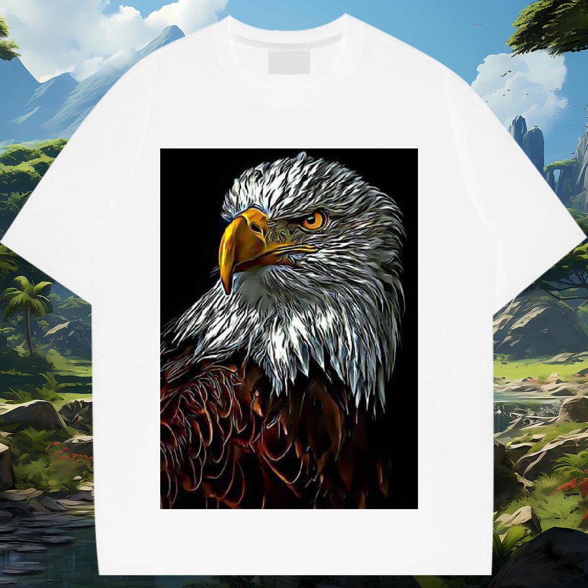 Brand T Shirt For Woman Breathable Crew Neck 100% Cotton 230g Woman Tshirt White Plus Size eagle Sports Casual Soft Tees Shirts