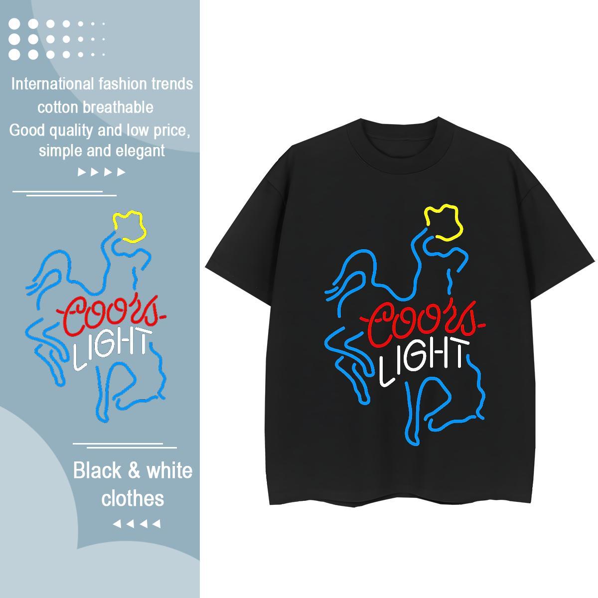 Popular Couples T Shirts 230g Pure Cotton cartoon Daily Outfit Woman T Shirts Breathable Black Oversized Polos