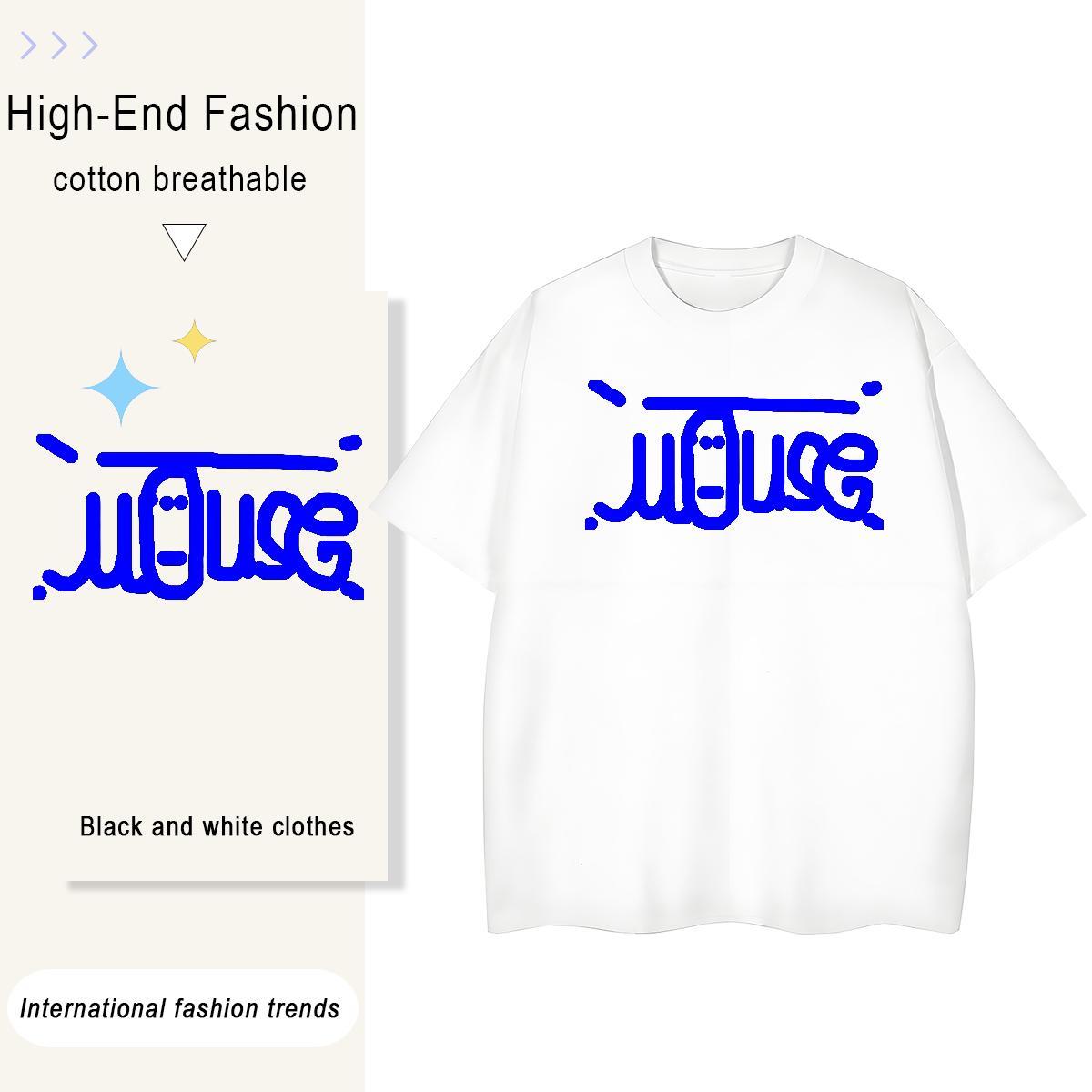 Loose Fit Mens Tshirts Daily Wear 230g Pure Cotton DIY Logo Oversized Breathable Crew Neck cartoon T-Shirts for Men Classic Casual Clothes