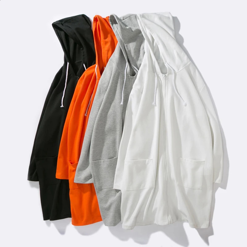 spring and autumn long windbreaker mens thin coat trend Korean slim jacket coat 240822