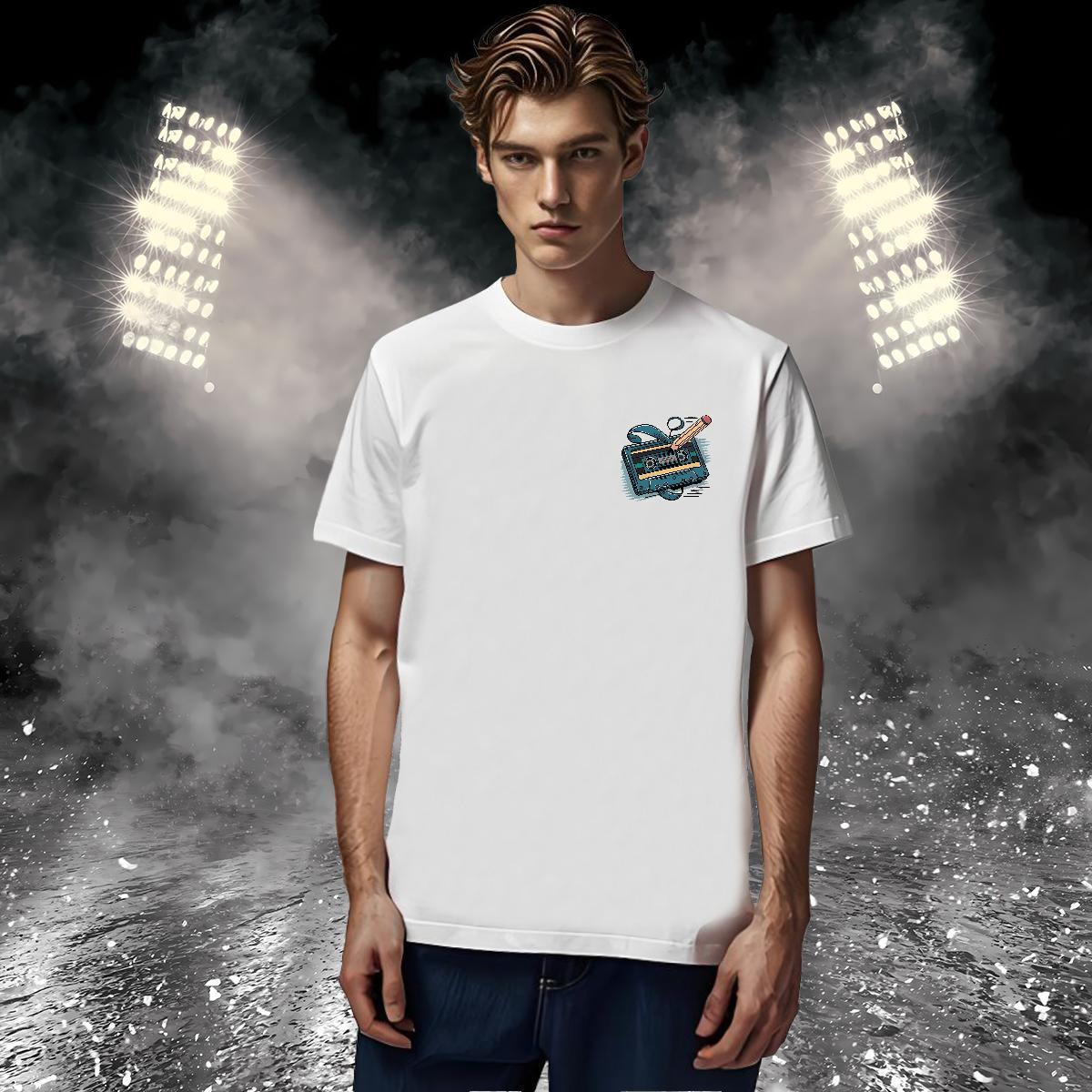 Cool radio Mens T Shirts Casual Daily Wear Mens Tshirts 230g 100% Cotton Stylist Short Sleeve O-Neck Plus Size Custom Tops Tees