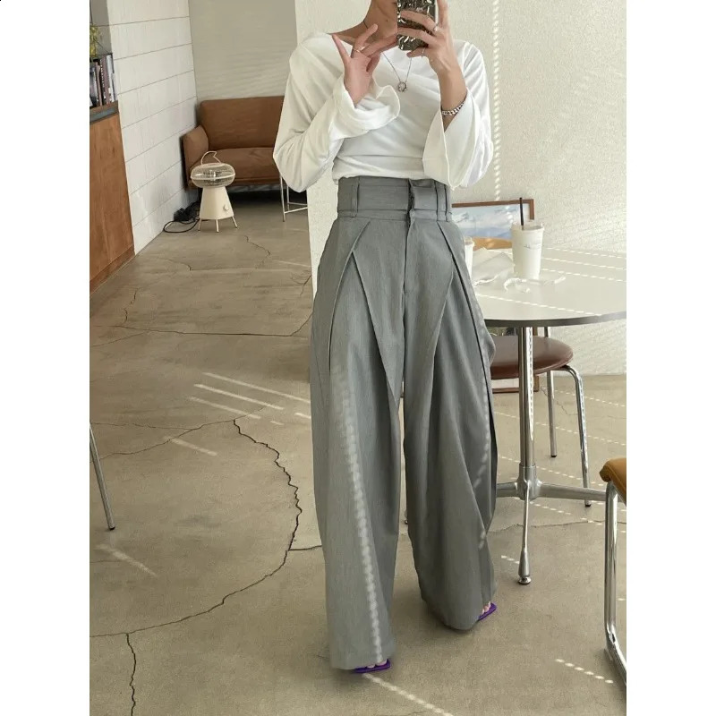 QWEEK Y2k Vintage Suit Pants Woman Spliced Korean Fashion Harajuku Oversize Baggy Spring Youthful jogger Trousers Aesthetic 240821