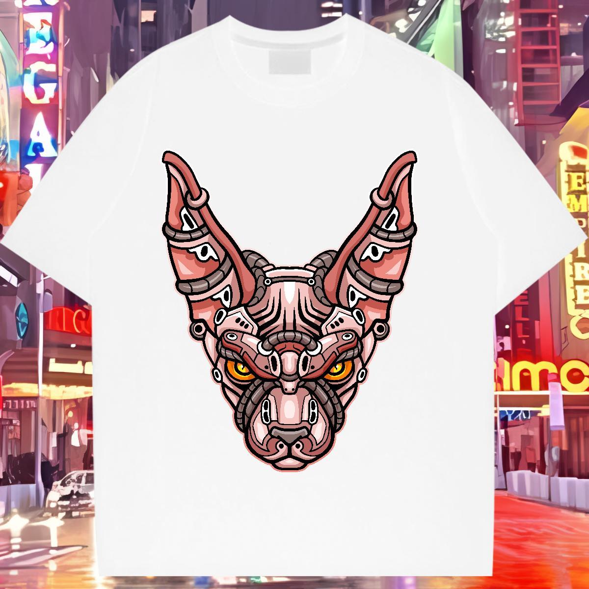 Designer T-Shirts for Women Breathable Crew Neck 230g 100% Cotton Unisex Tshirts Cartoon Printing L-4XL ET Hip Hop Loose Clothings