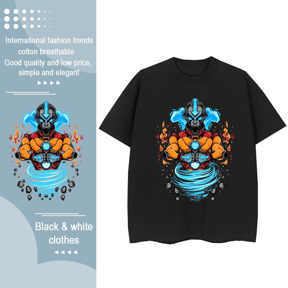 Custom T shirt Breathable Short Sleeve 230g Cotton Unisex Tshirts Cartoon Print ET Spring Summer Designer Tee Shirt