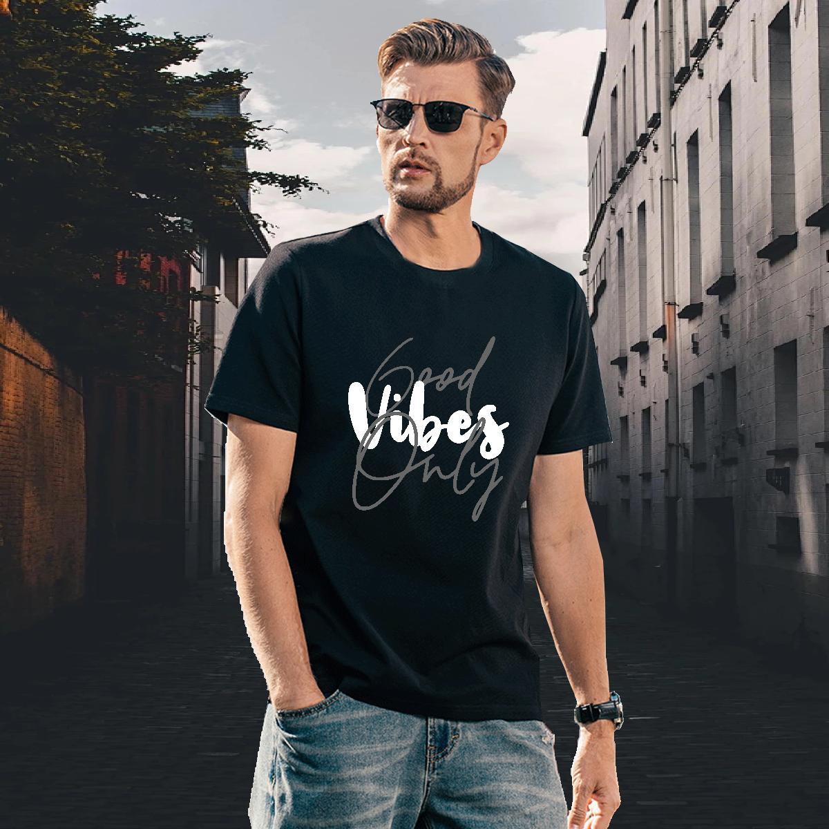 Classic Couples T Shirts Daily Wear 100% Cotton 230g Black Oversized O Neck Short Sleeves letter Men T Shirts 2024 New Tops Tees