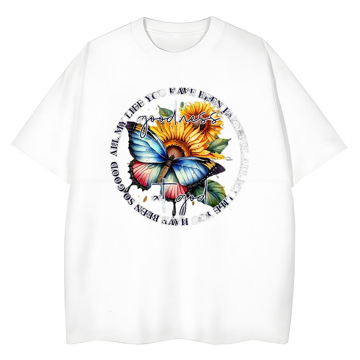 2024 Designer T-Shirts for Women Breathable Short Sleeve 100% Cotton 230g Lady T shirt DIY Anime Printed Butterfly Summer Casual Wholesale Tee Shirt