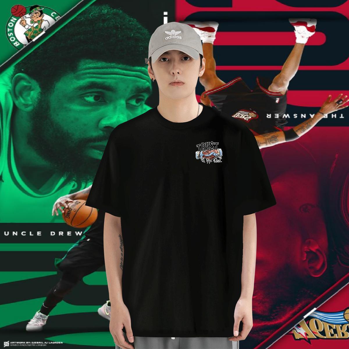 Stylist Sport Men Tshirts trust Breathable Short Sleeve 230g Pure Cotton T Shirt For Man Cool Custom Print Plus Size Clothings