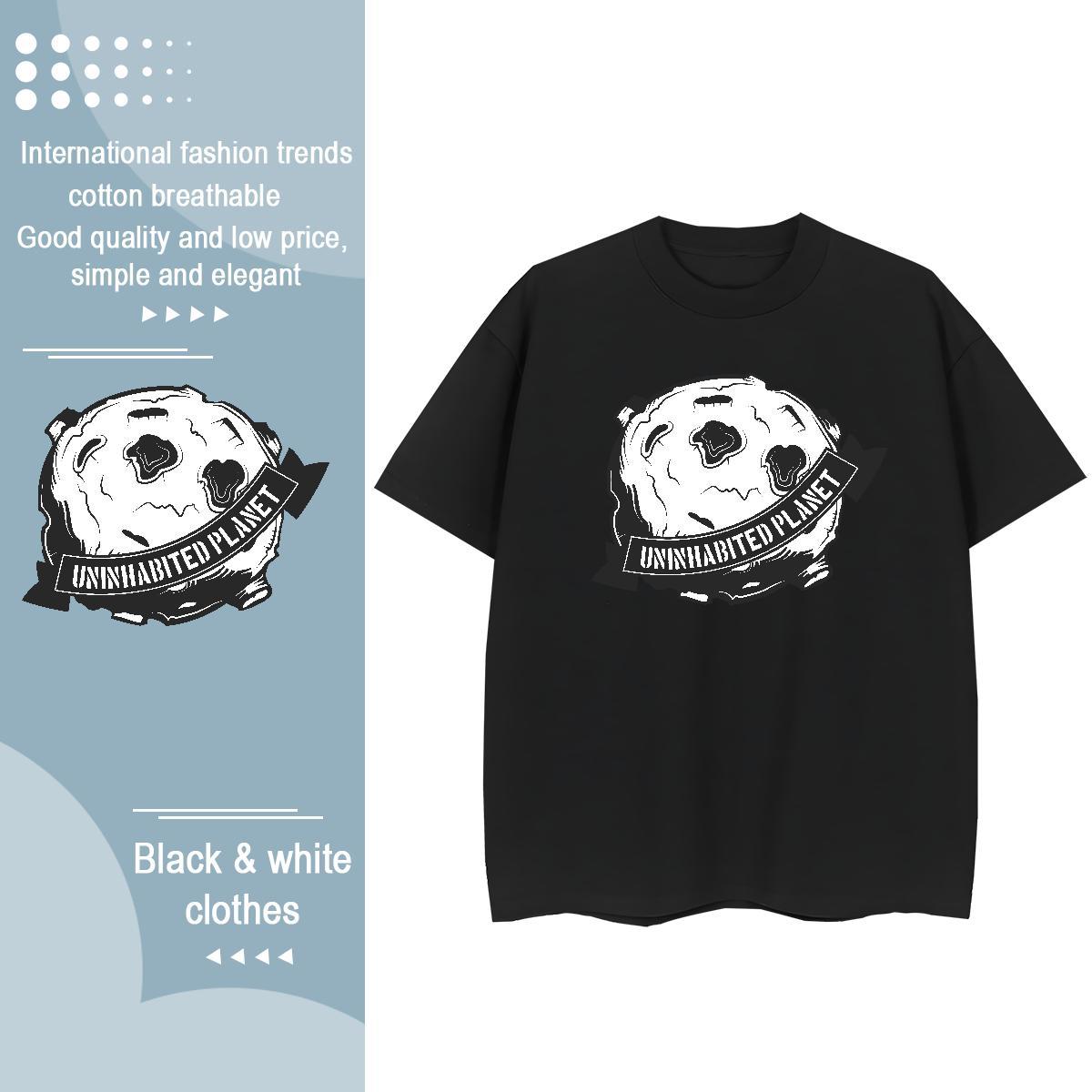 Classic T Shirts Women Round Neck Short Sleeve 230g 100% Cotton Unisex Tshirts Graphic ET Beach Comfortable Tops Tees