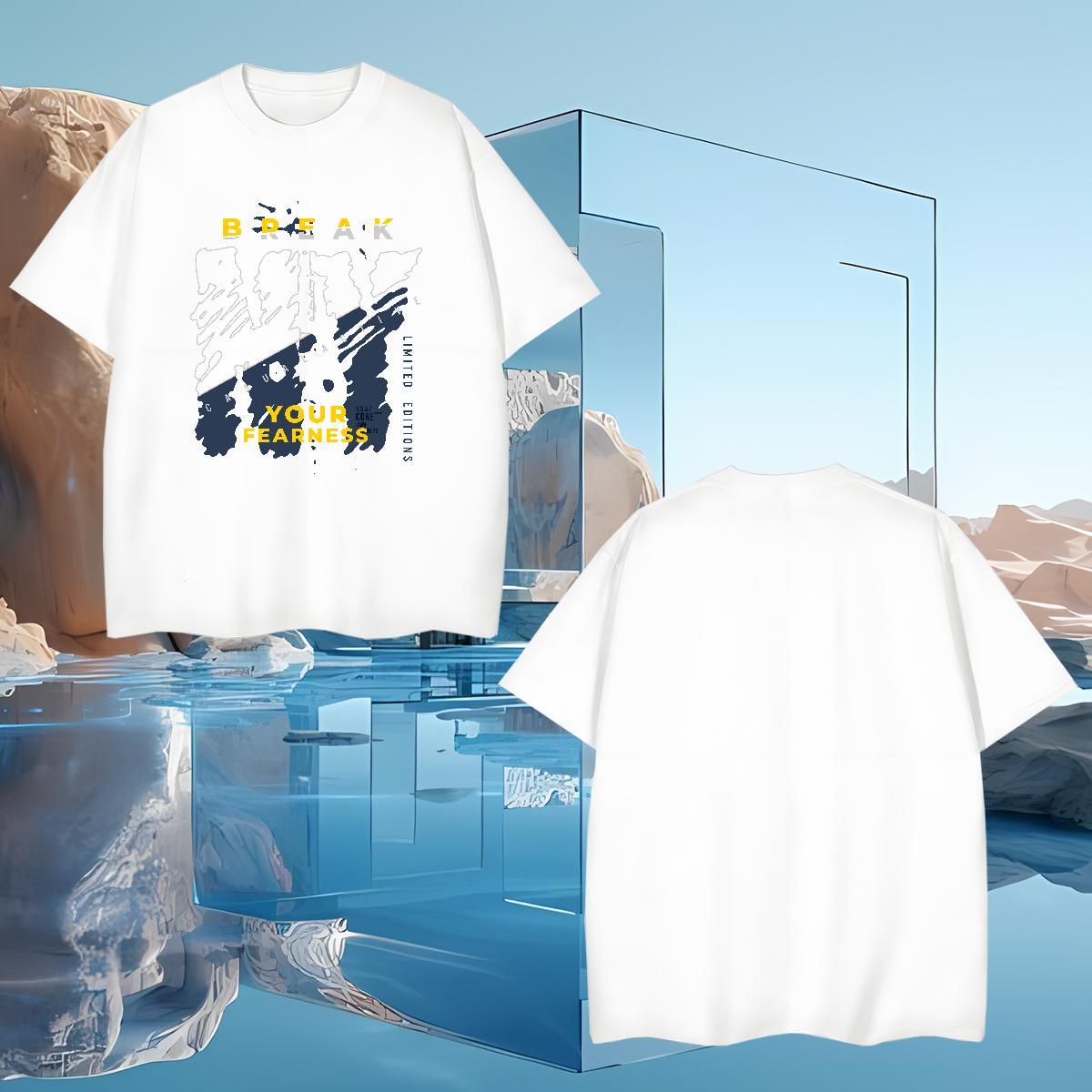 Soft pistol T-Shirts Hip Hop Street Men Tees 230g Cotton DIY Customized Short Sleeve Soft Oversized Wear