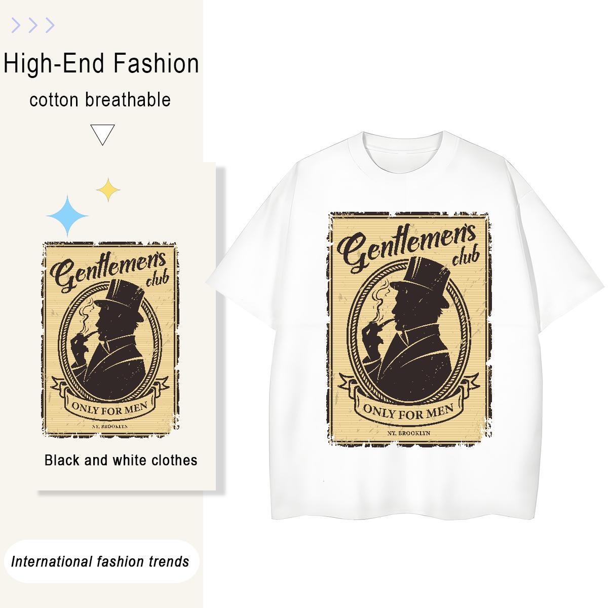 Designer T shirt 230g Pure Cotton Crew Neck Street Wear portrait Woman Tshirt Soft Plus Size Cartoon Clothes Shirt