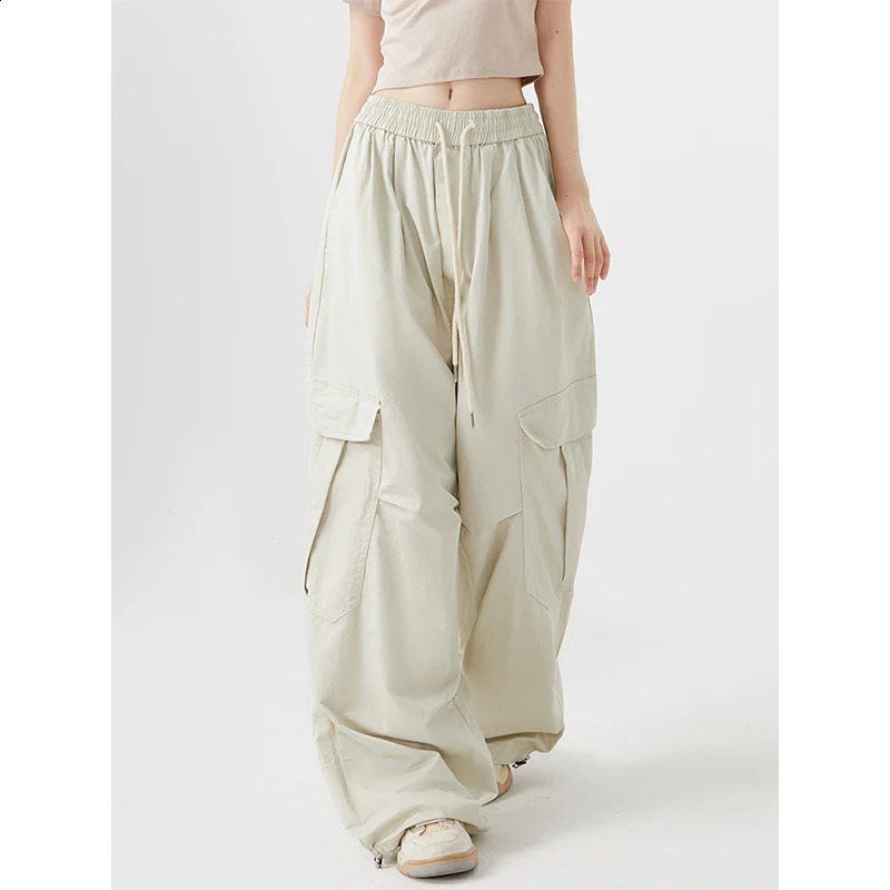 S-3Xl Y2K Cargo Pants Women Vintage Oversized Wide Leg Sweatpants Streetwear Harajuku Baggy Joggers High Waist Casual Trousers 240821