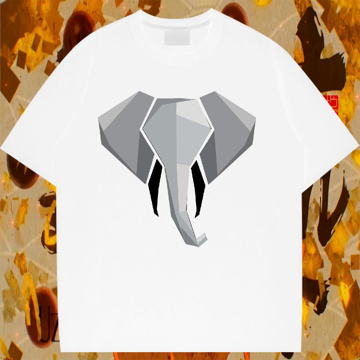 New Arrival T Shirts Women Short Sleeve O-Neck 100% Cotton 230g Woman Tshirt Cartoon Print Elephant Street Wear Popular Clothings