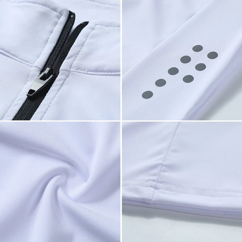 Quick Dry breathable Running Shirt Men Bodybuilding Sport T-shirt Long Sleeve zipper stand collar Gym Fitness T shirt 240822