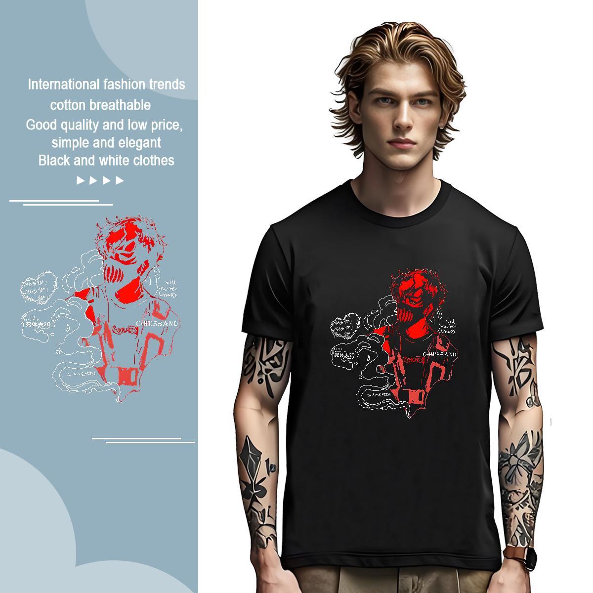 New blood Men Clothes T-Shirt 230g Cotton T-Shirts Oversized Sports Casual Breathable Short Sleeve High Quality Tops Shirt