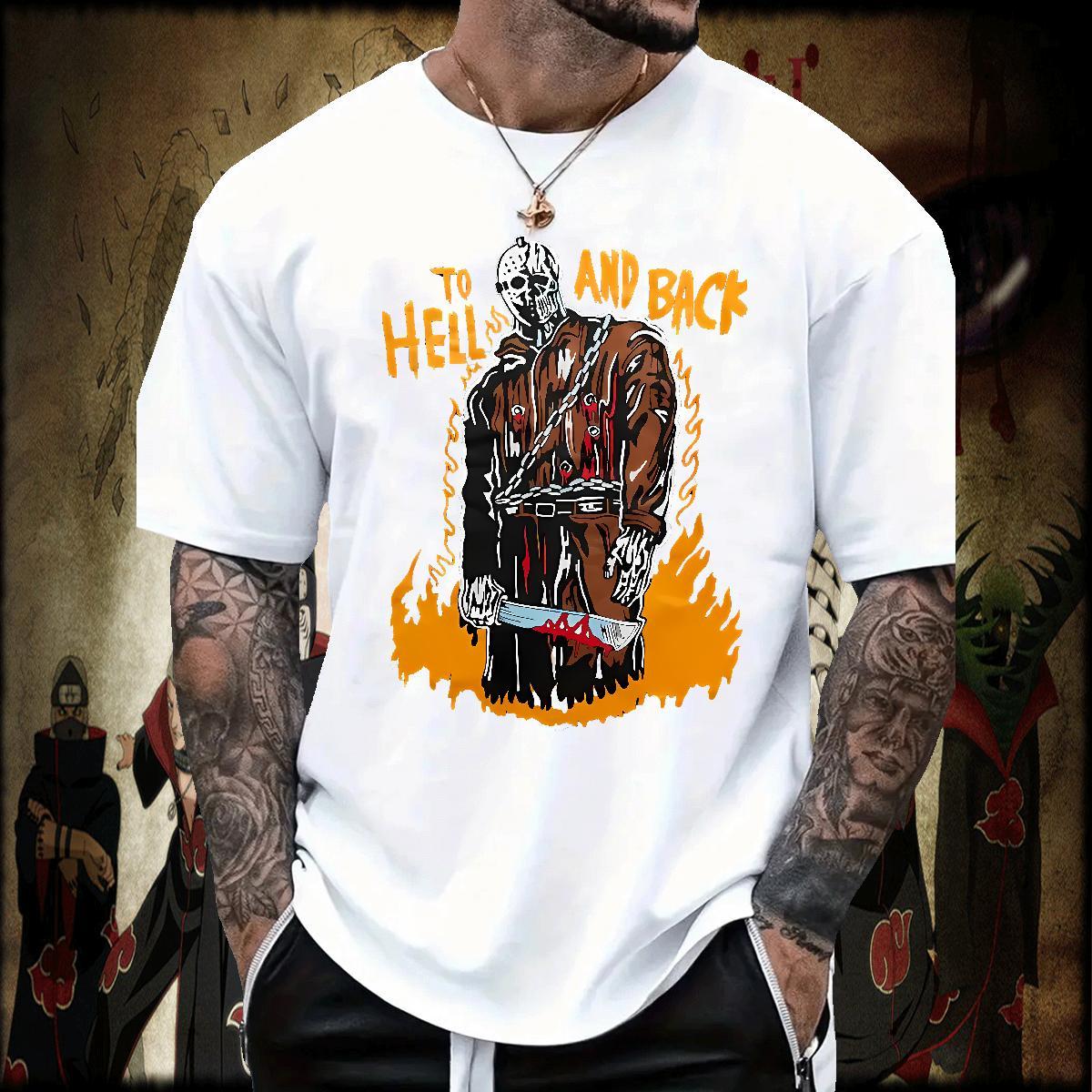 Classic skull T-Shirts Casual Couples T Shirts 230g Cotton Custom Breathable Crew Neck Anime Print Top Tees