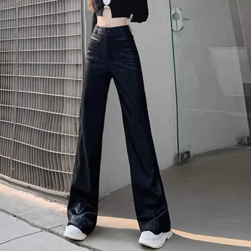Spring Autumn High Waist Pants for Women Wide Leg Woman Trousers Y2k Streetwear Xxl Comfortable Stretch Casual One Size Slacks G 240821