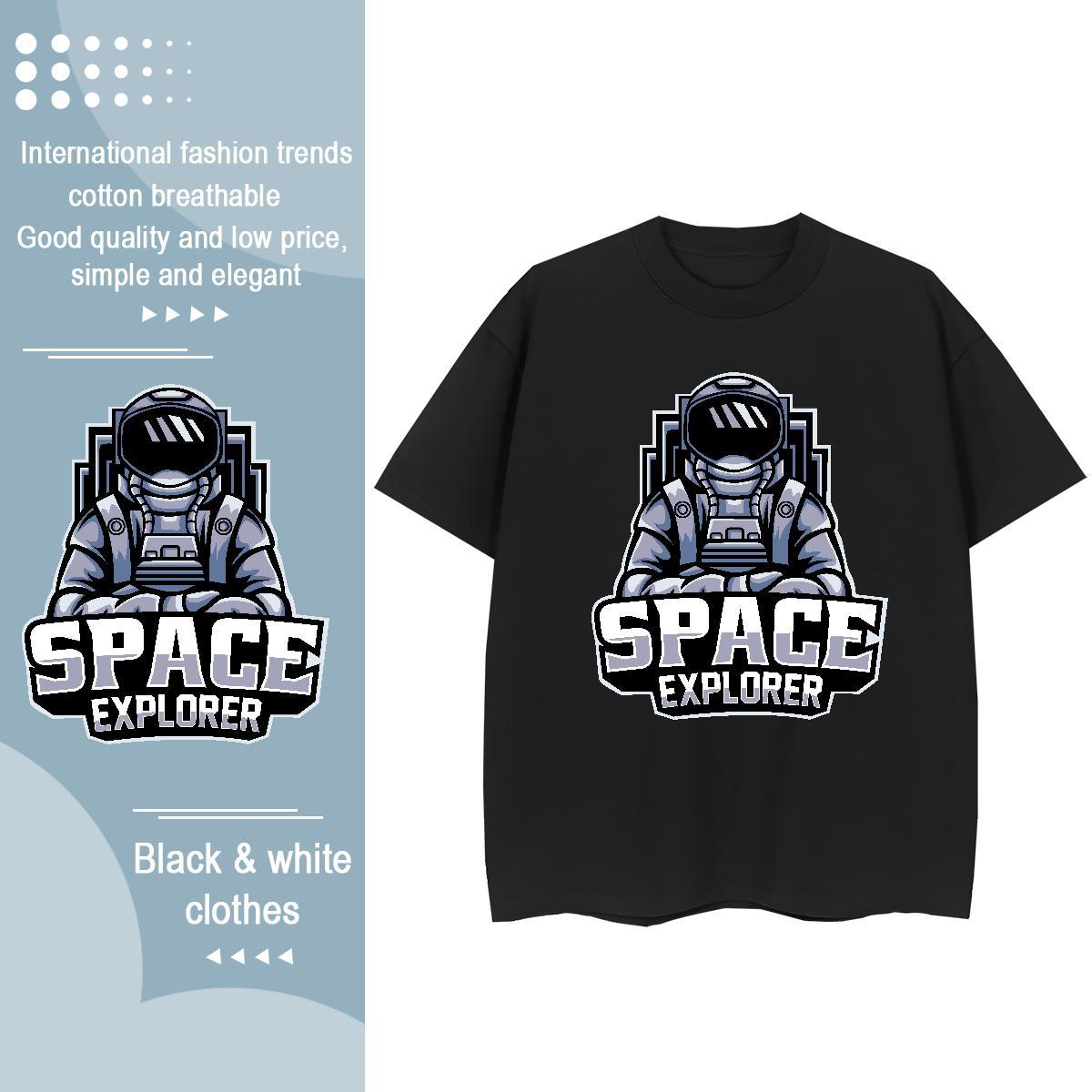 5A Tshirt for Man Woman 230g 100% Cotton universe Casual Sport T Shirts Women O-Neck Short Sleeve Plus Size Cartoon Top Tees