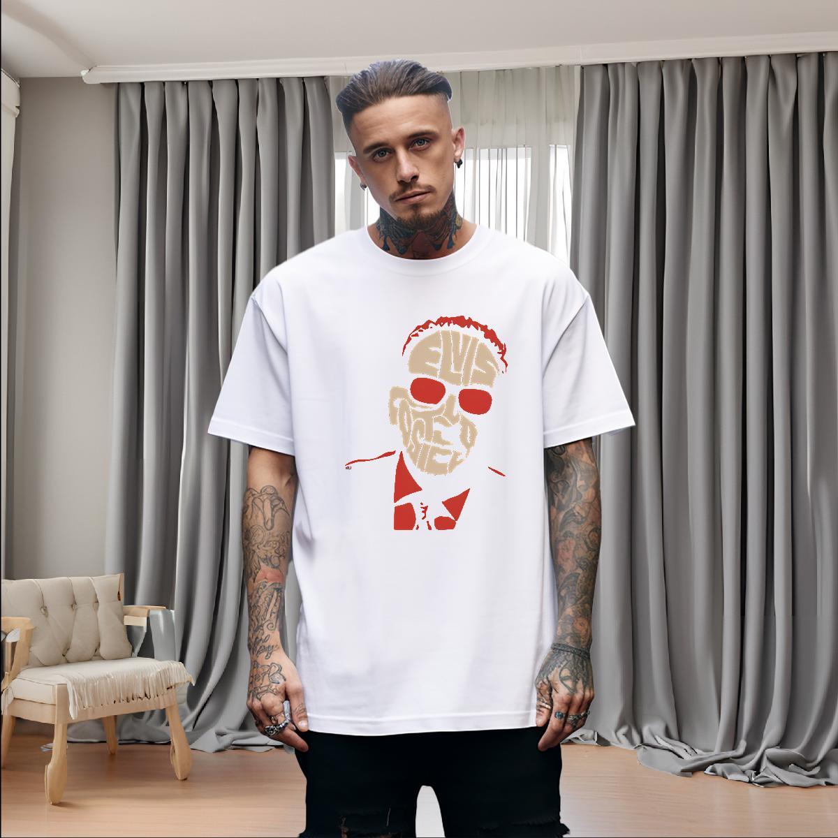 Brand Couples T Shirts 230g 100% Cotton Hip Hop man Round Neck Short Sleeve T shirt Free Shipping White Plus Size Tops Shirt