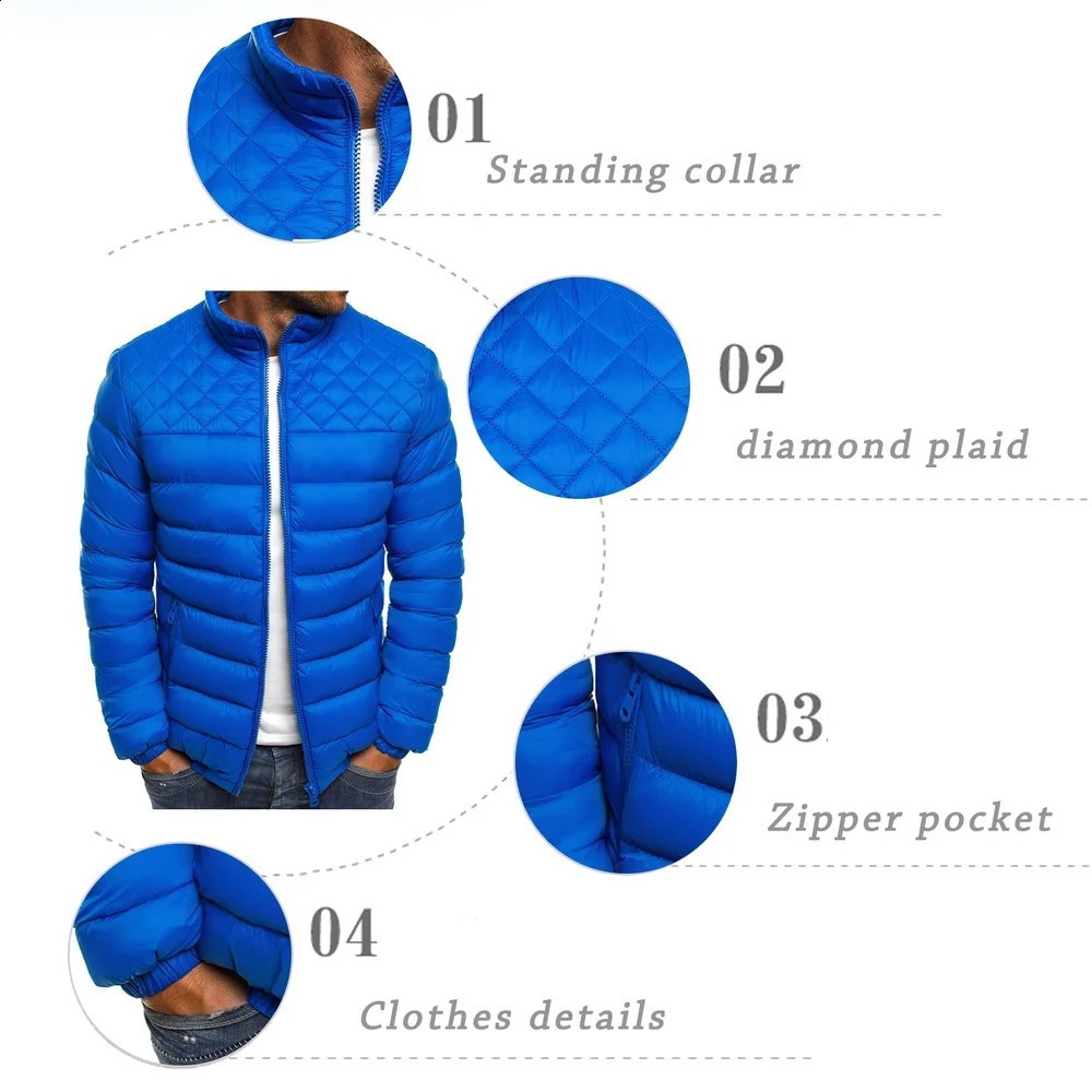 ZOGAA 4 Colors Plus Size S3XL Mens Fashion AutumnWinter Puff Cotton Coat 240822