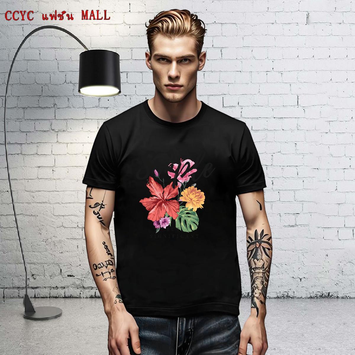 TOP Quality Men Tees Casual Daily Wear 230g Cotton Anime Print Breathable Crew Neck letter Mens T Shirts Fashion Casual Polos