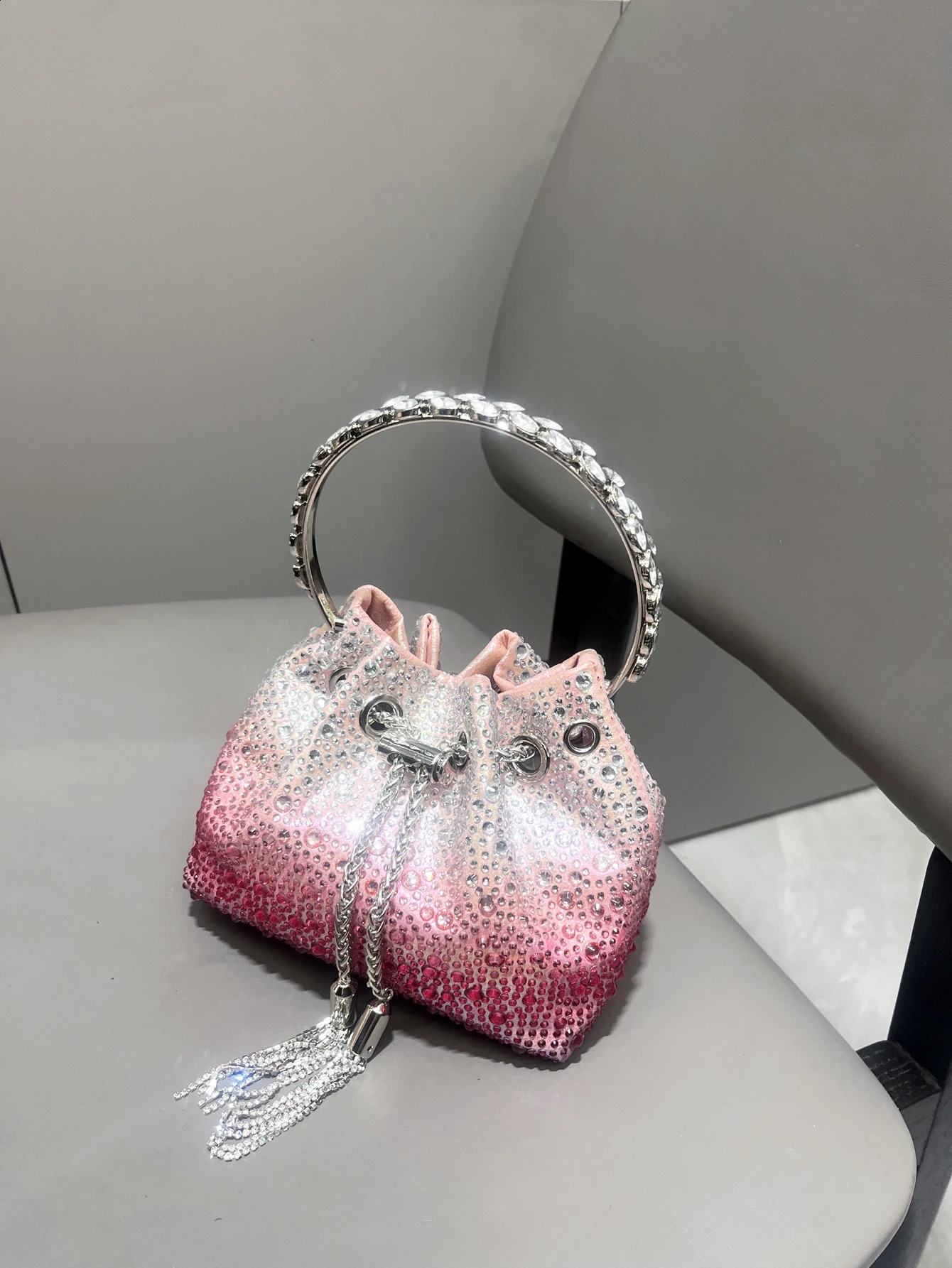 Handle Rhine Stone Evening Clutch Bag Wallet and Handbag Designer Shoulder Shining Crystal 240822 32c9 4