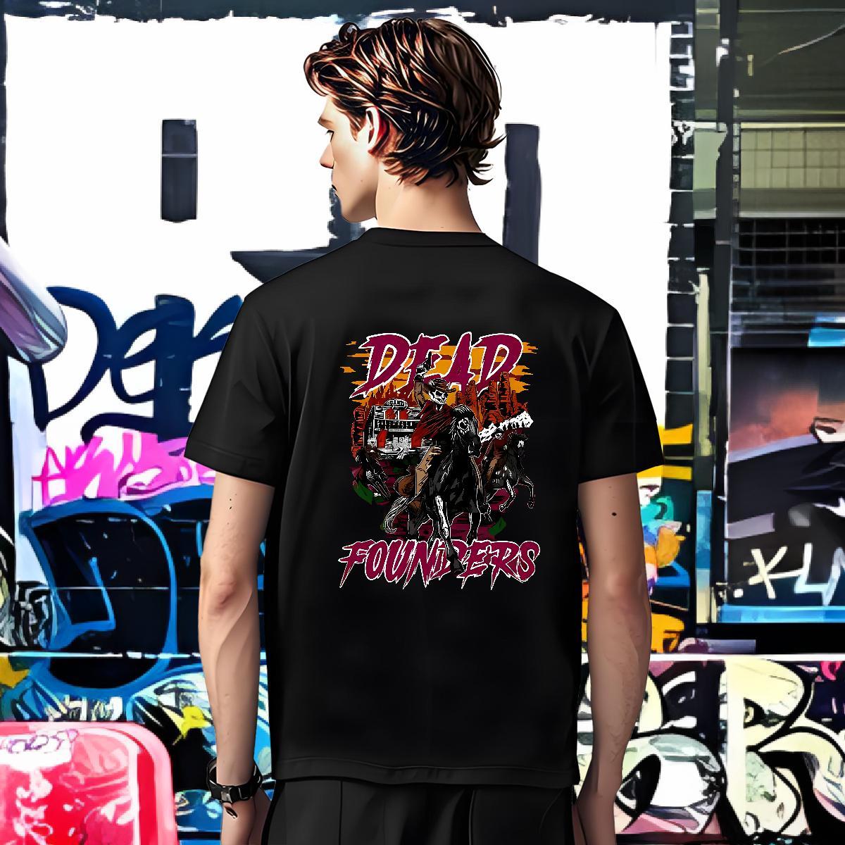 Comfortable horse riding T shirt Outdoor Men Clothes T-Shirt 230g Cotton New Breathable Customized Print Tees