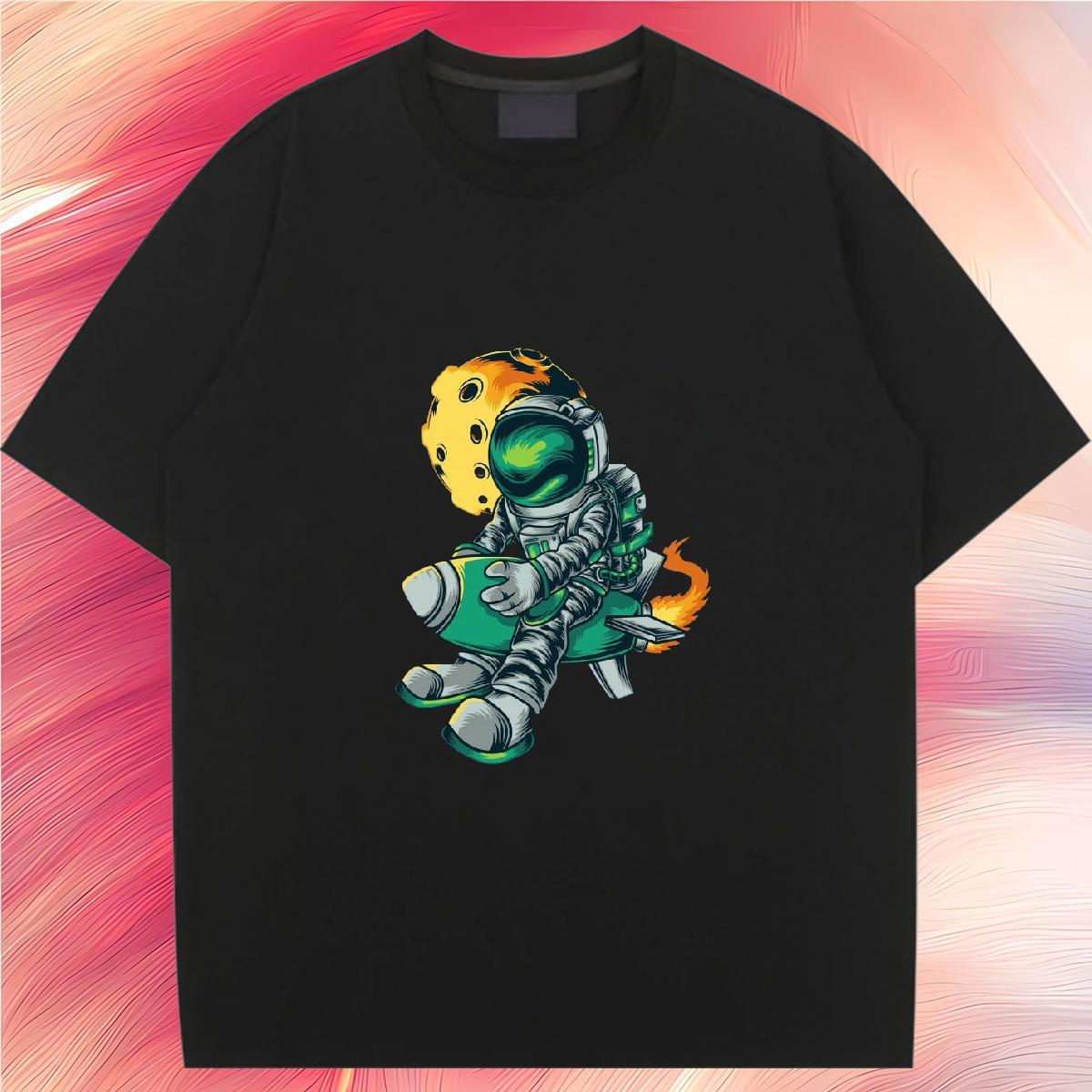 Nice Couples T Shirts 230g 100% Cotton universe Hip Hop Street Woman T Shirts Breathable Soft Graphic Tops Tees