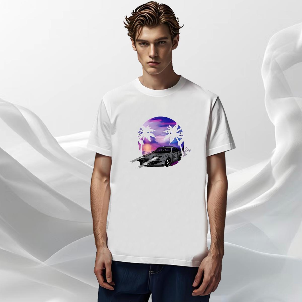 Loose Fit Mens Tshirts Casual Daily Wear 230g Pure Cotton Skull O-Neck Short Sleeve beach T-Shirts for Men Wholesale Tees