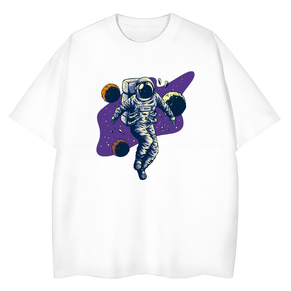 Brand Lady T shirt 230g 100% Cotton universe Sports Casual T-Shirts Breathable Black White Clothings