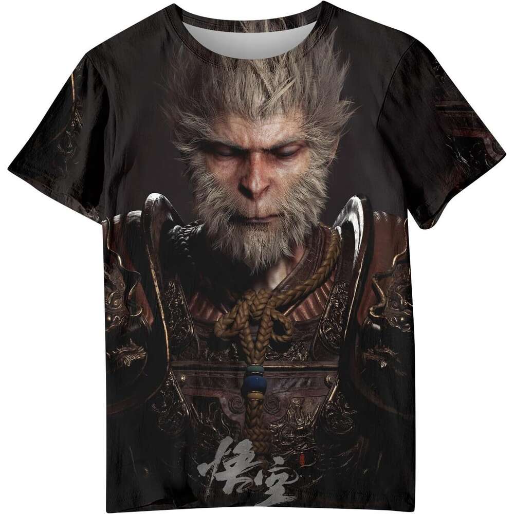 2025S Fashion Designer Mens Shirt Black Myth Wukong T Shirt Sleeve Round Neck Printed T Shirts Unisex Shirts Graphic Tee Casual Tops Summer Clothes Sh