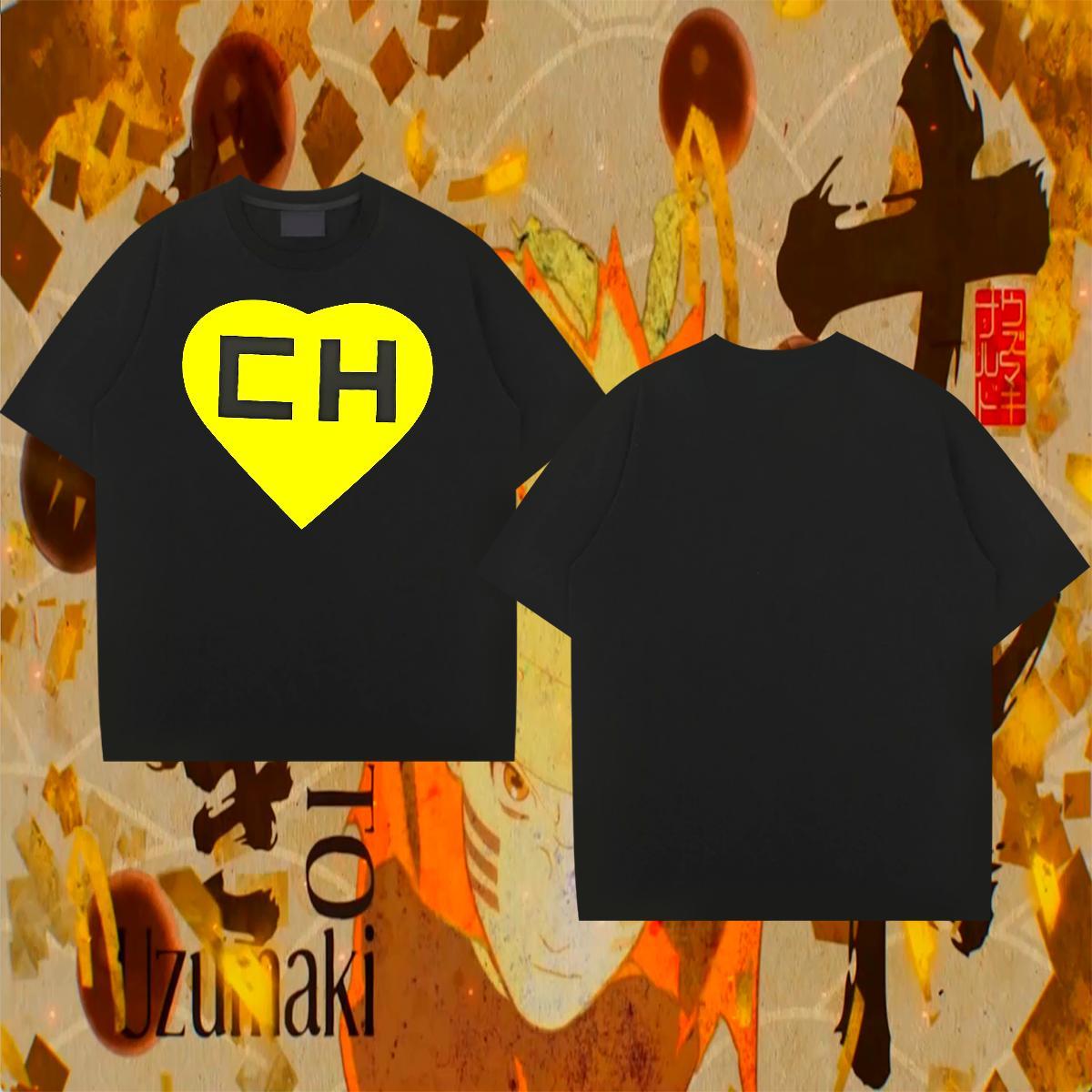 Brand Men Tshirts Daily Wear 230g Pure Cotton DIY Anime Breathable letter T shirt New Clothes