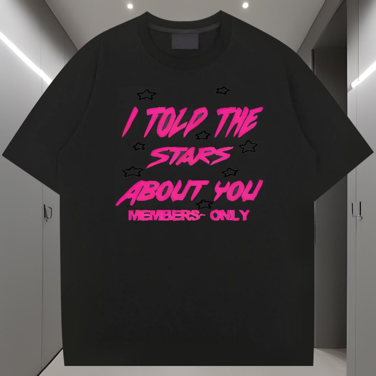 2024 New Beach Men Tees letter O Neck Short Sleeves 230g Cotton T-Shirts Classic Custom Anime Tshirts