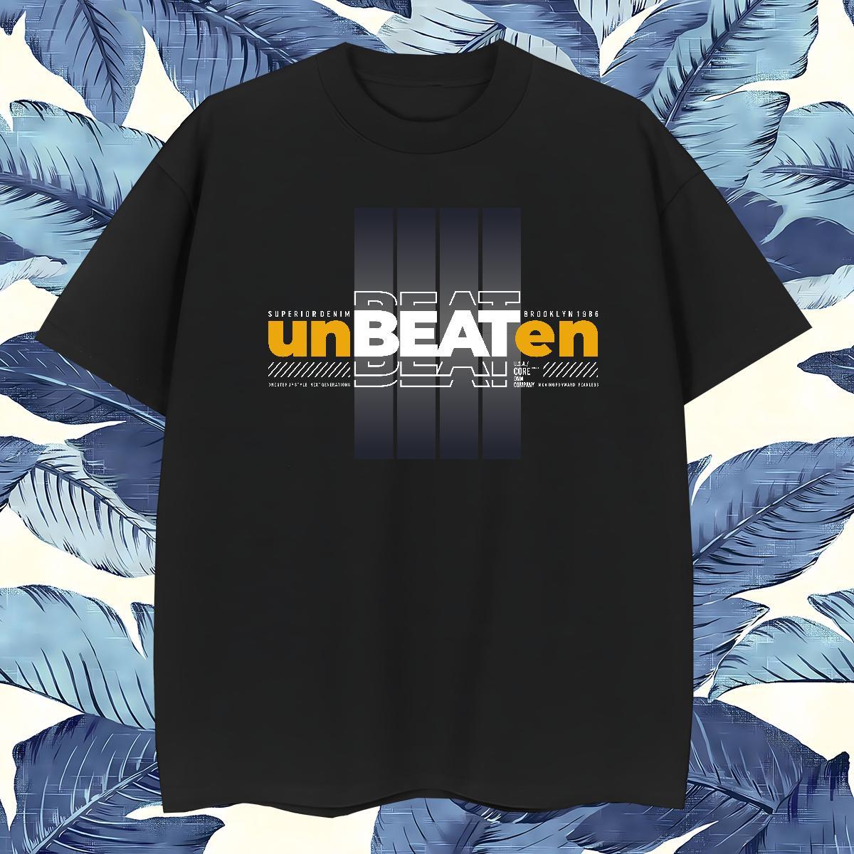Brand unbeaten T Shirts Men Hip Hop Men Tshirts 230g 100% Cotton New Designer Breathable Short Sleeve Plus Size Custom Tees