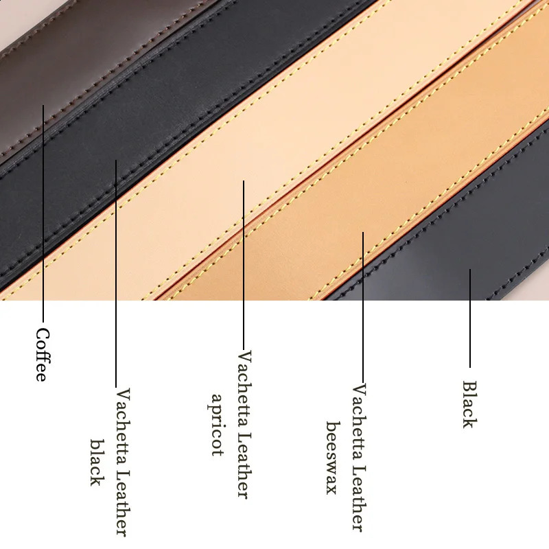 60CM Shoulder Bag Strap Handbag Handle Strap Replacement Vachetta Leather Beeswax Shoulder Straps Bag Parts Accessories 240821