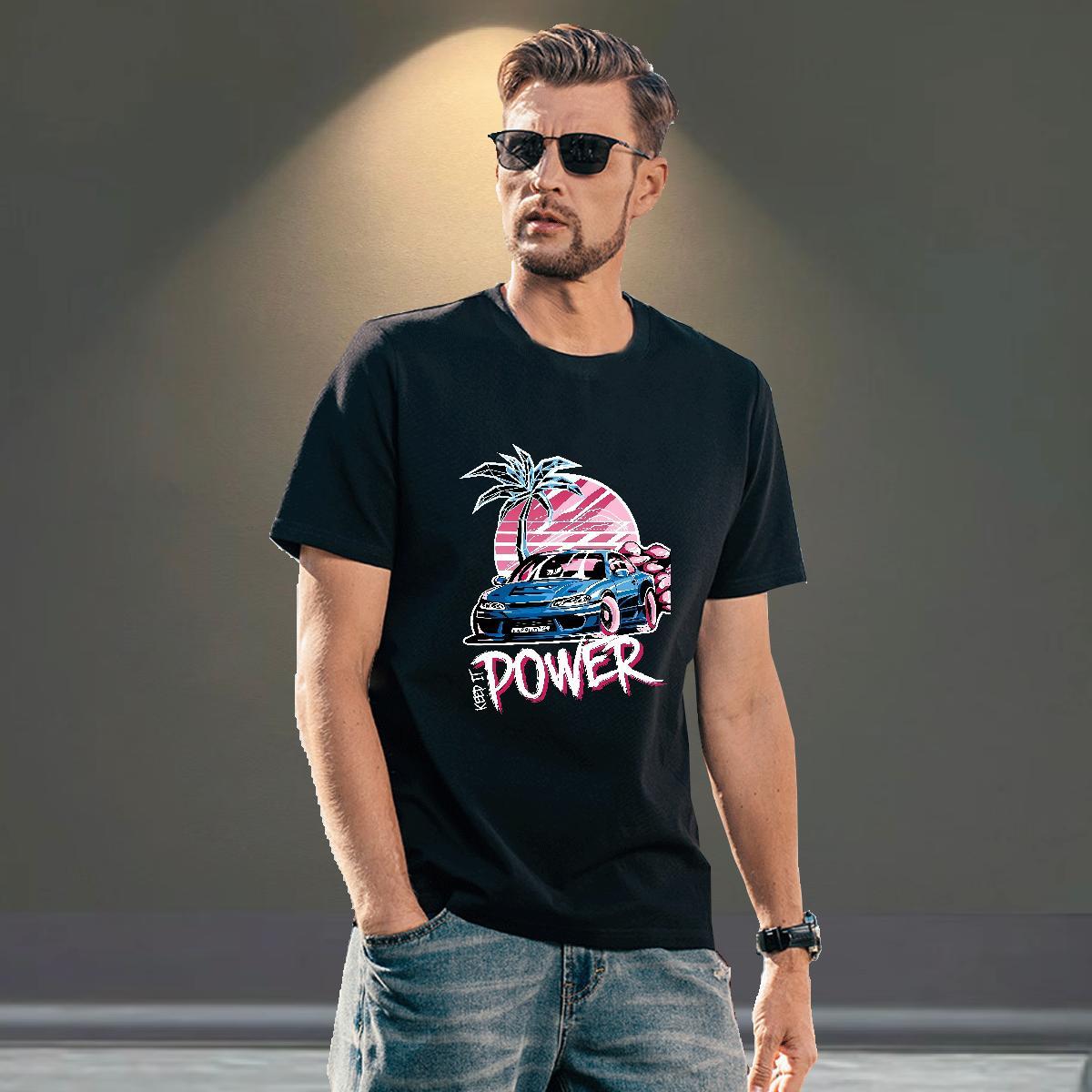 Soft Tshirts Home Outdoor 100% Cotton 230g Customized Print Short Sleeve Soft car T Shirts Men Casual New Tops Tees