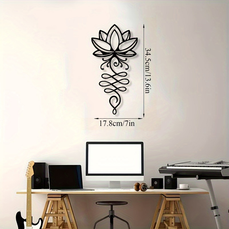 Home Decor Lotus Metal Wall Art Spiritual Metal Wall Decor Buddhist Symbols Wall