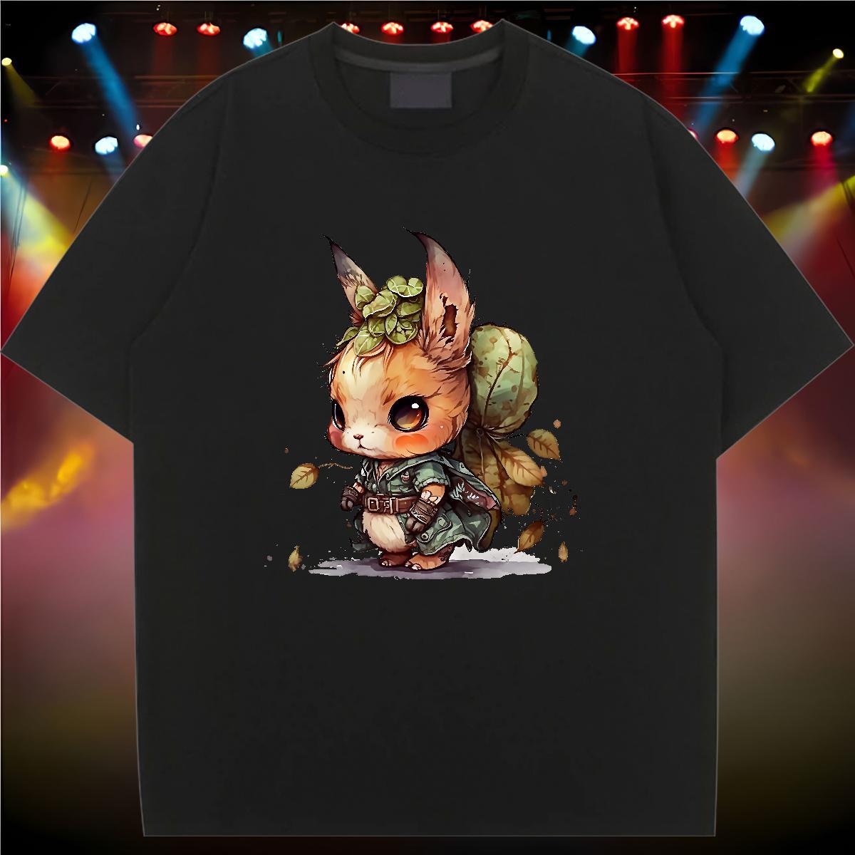 Factory Direct T shirt Breathable 230g Pure Cotton Women Tees DIY Printed rabbit Sport Soft Tshirts