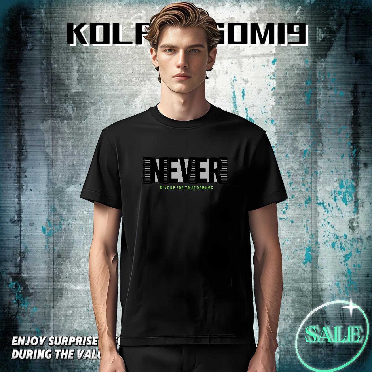 Popular Tshirt for Man Woman Outdoor 100% Cotton 230g Custom Printing Breathable Short Sleeve never T shirt 2024 DIY Clothes