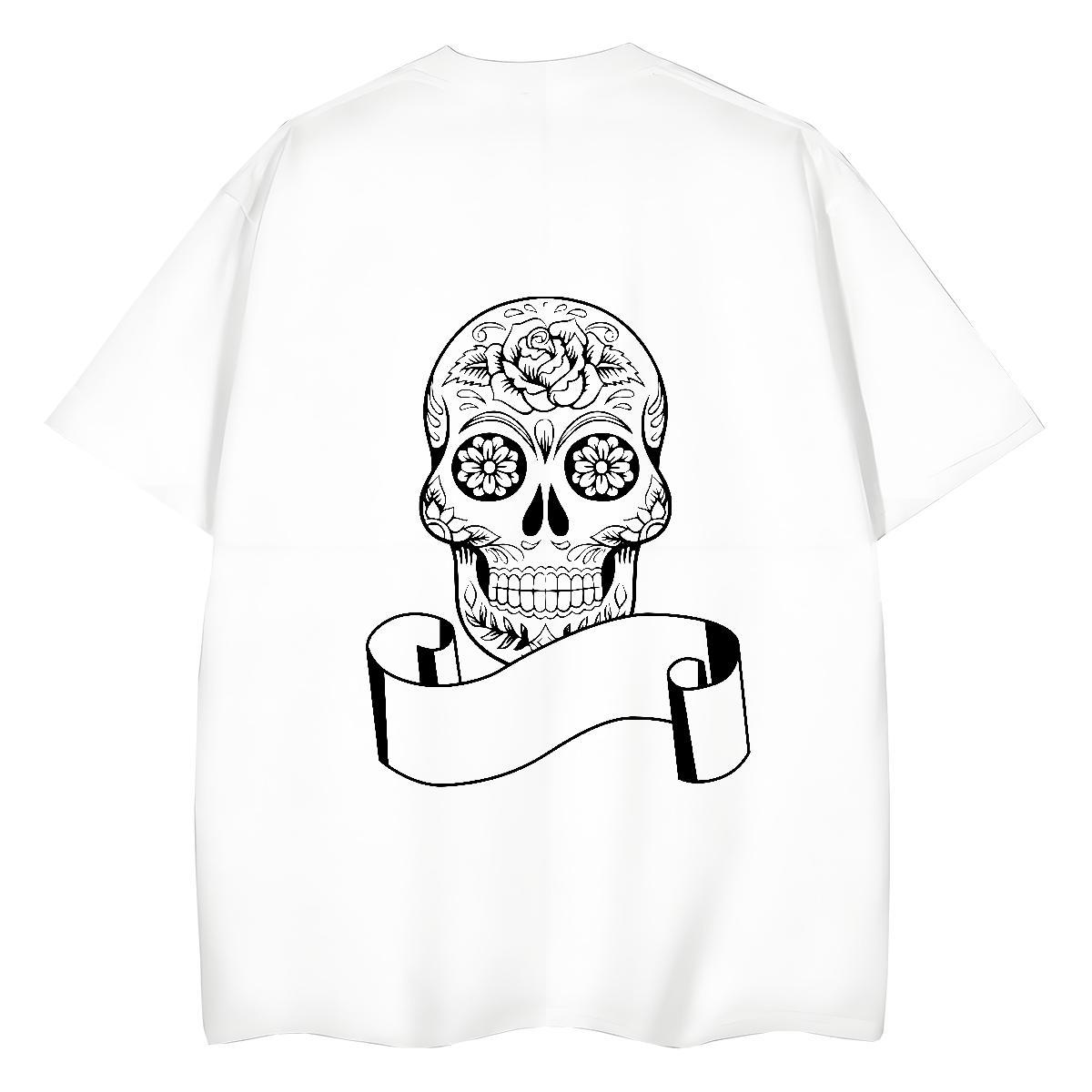 2024 Designer T Shirts Women 100% Cotton 230g Round Neck Short Sleeve Beach skull Lady T shirt 5A Plus Size Custom Tees Shirts