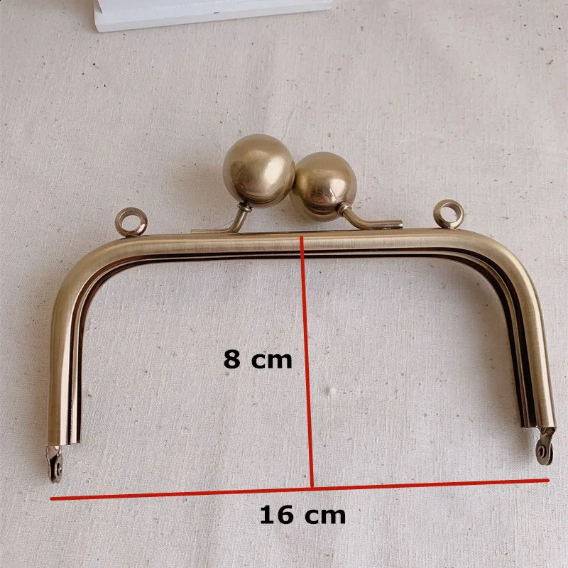 16cm metal wallet frame large ball lock bag hook screw free chain bag DIY parts handmade bag hardware accessories high-quality 240821