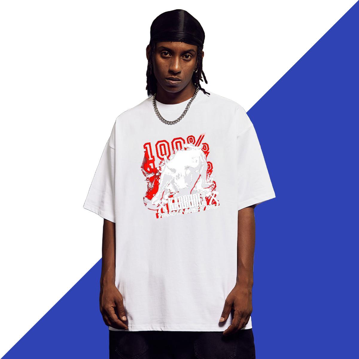 Stylist blood Men Tees 100% Cotton 230g Men T Shirts Black Oversized Outdoor Round Neck Short Sleeve Brand Polos