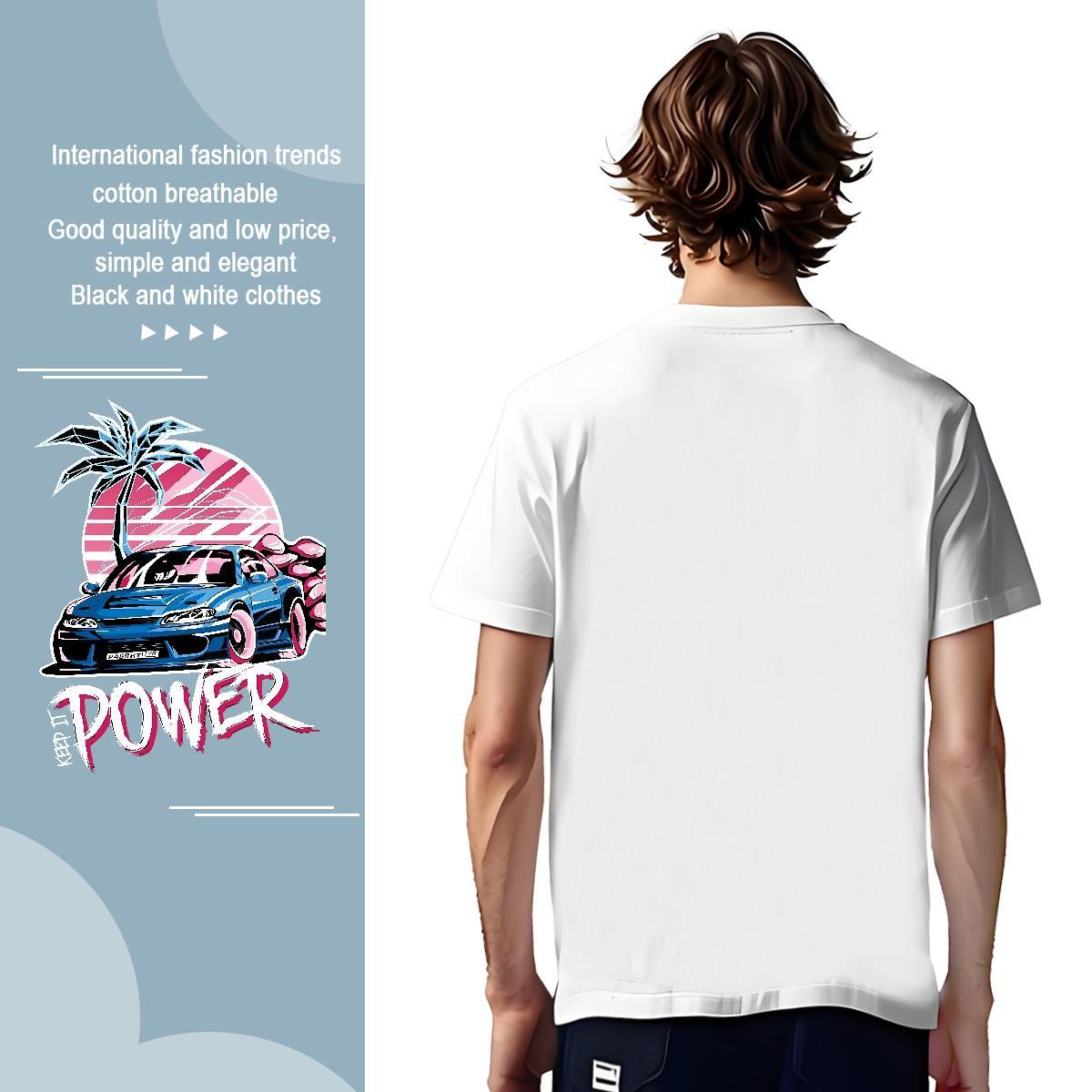 High Quality beach Men T Shirts Casual Daily Wear Men Tees 230g Cotton Fashion Designer Short Sleeve Soft Graphic Tshirts