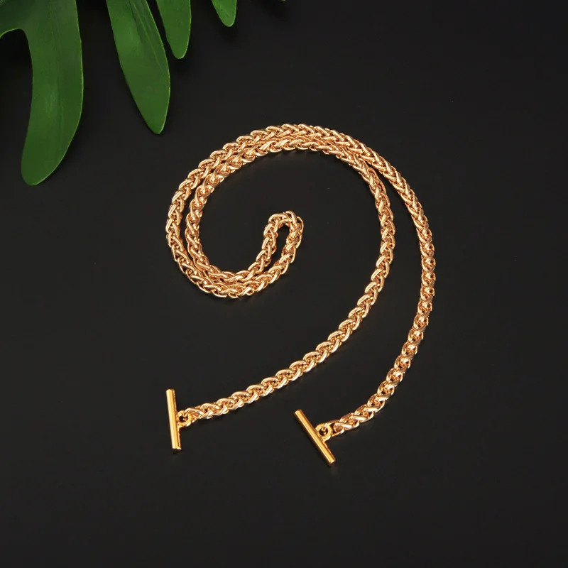 316L stainless steel solid metal keel chain bag chain bandage accessory handle IP plated gold and silver black Kpop DIY 240821