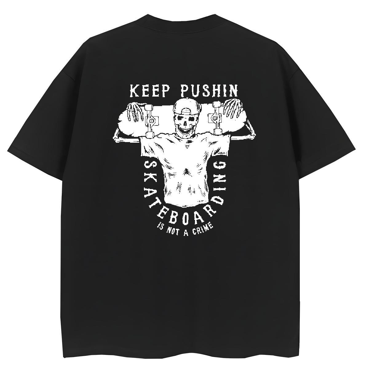 Classic Womens T Shirts 230g Cotton Breathable Short Sleeve High Street Hip Hop skull Womens Tshirts Designer Custom Print Oversized Top Shirts